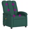 Image de vidaXL Fauteuil de massage inclinable Vert foncé Tissu