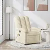 Image de vidaXL Fauteuil de massage inclinable Crème Tissu
