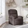 Image de vidaXL Fauteuil inclinable Marron foncé Tissu