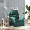 Image de vidaXL Fauteuil inclinable Vert foncé Tissu