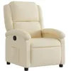 Image de vidaXL Fauteuil inclinable Crème Tissu