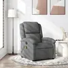 Image de vidaXL Fauteuil de massage inclinable Gris foncé Tissu