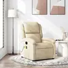 Image de vidaXL Fauteuil de massage inclinable Crème Tissu