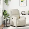 Image de vidaXL Fauteuil inclinable Crème Similicuir