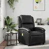 Image de vidaXL Fauteuil de massage inclinable Noir Similicuir