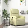 Image de vidaXL Fauteuil de massage inclinable crème cuir véritable