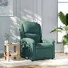 Image de vidaXL Fauteuil inclinable vert foncé velours