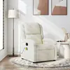 Image de vidaXL Fauteuil de massage inclinable crème velours