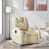 Image de vidaXL Fauteuil inclinable Crème Tissu