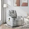 Image de vidaXL Fauteuil de massage inclinable Gris clair Tissu