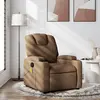 Image de vidaXL Fauteuil de massage inclinable Marron Tissu
