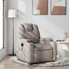 Image de vidaXL Fauteuil de massage inclinable Taupe Tissu
