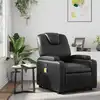 Image de vidaXL Fauteuil de massage inclinable Noir Similicuir