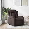 Image de vidaXL Fauteuil inclinable Marron foncé Tissu