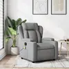 Image de vidaXL Fauteuil de massage inclinable Gris clair Tissu