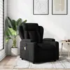 Image de vidaXL Fauteuil de massage inclinable Noir Tissu