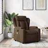 Image de vidaXL Fauteuil de massage inclinable Marron Tissu