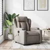Image de vidaXL Fauteuil inclinable de massage en tissu taupe
