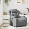 Image de vidaXL Fauteuil inclinable Gris Similicuir