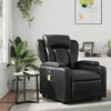 Image de vidaXL Fauteuil de massage inclinable Noir Similicuir