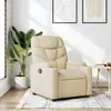 Image de vidaXL Fauteuil inclinable Crème Tissu