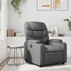 Image de vidaXL Fauteuil inclinable Gris Similicuir