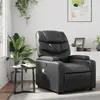 Image de vidaXL Fauteuil de massage inclinable Noir Similicuir