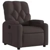 Image de vidaXL Fauteuil inclinable Marron foncé Tissu