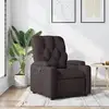 Image de vidaXL Fauteuil inclinable Marron foncé Tissu