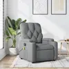 Image de vidaXL Fauteuil de massage inclinable Gris clair Tissu
