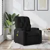 Image de vidaXL Fauteuil de massage inclinable Noir Tissu