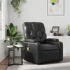 Image de vidaXL Fauteuil de massage inclinable Noir Similicuir