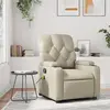 Image de vidaXL Fauteuil inclinable de massage Crème Similicuir