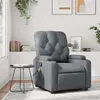 Image de vidaXL Fauteuil de massage inclinable Gris Similicuir