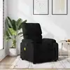 Image de vidaXL Fauteuil de massage inclinable Noir Tissu