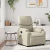 Image de vidaXL Fauteuil inclinable de massage Crème Similicuir