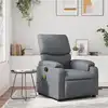 Image de vidaXL Fauteuil de massage inclinable Gris Similicuir