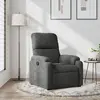 Image de vidaXL Fauteuil inclinable gris foncé tissu microfibre