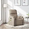 Image de vidaXL Fauteuil inclinable de massage taupe tissu microfibre