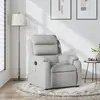 Image de vidaXL Fauteuil de massage inclinable Gris clair Tissu