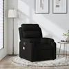 Image de vidaXL Fauteuil de massage inclinable Noir Tissu
