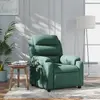 Image de vidaXL Fauteuil de massage inclinable Vert foncé Tissu