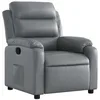 Image de vidaXL Fauteuil inclinable Gris Similicuir