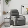 Image de vidaXL Fauteuil de massage inclinable Gris Similicuir