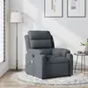 Image de vidaXL Fauteuil de massage inclinable gris foncé velours