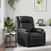 Image de vidaXL Fauteuil inclinable Noir Similicuir