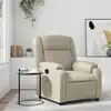Image de vidaXL Fauteuil inclinable Crème Similicuir
