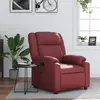 Image de vidaXL Fauteuil inclinable Rouge bordeaux Similicuir