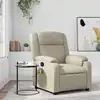 Image de vidaXL Fauteuil inclinable de massage Crème Similicuir