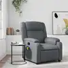 Image de vidaXL Fauteuil de massage inclinable Gris Similicuir